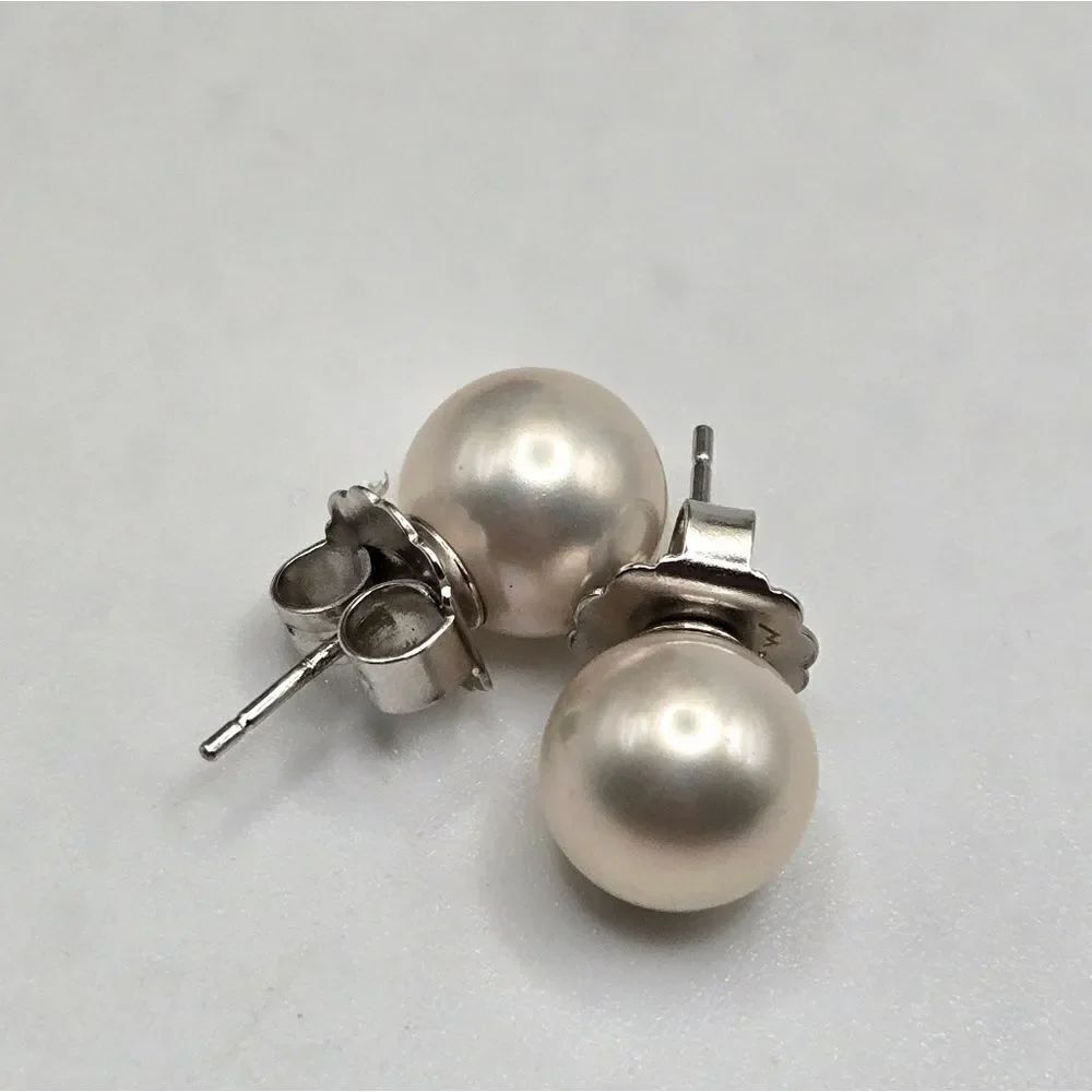 "5/$40" Sterling Silver Faux Pearl Stud Post Earrings